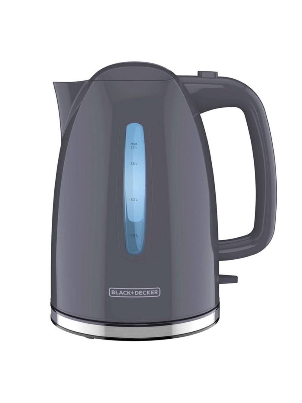 BLACK+DECKER KE1555GY 1.7L Cordless Electric Kettle with Rapid Boil, Grey
